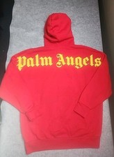 Palm Angels Hoodie Classic Big Logo Red wYellow Script Men  s M w /Cert of auth