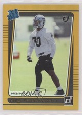 2021 Panini Donruss Rated Rookie Press Proof Premium Alex Leatherwood #335 7iu