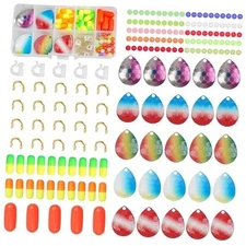 Walleye Rig Fishing Making Kit, 175pcs Fishing mixed color float-175Set