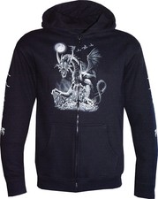 Unisex Zip Hoodie with Dragon Skull Graphic 3D Print Black Fantasy S-5XL