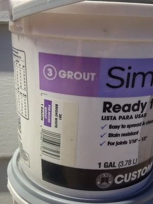 Simple Grout 1 Gallon Premixed Bright White Stain Proof Ready To Use Custom