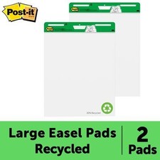 Post-it 559RP Self-Stick Easel Pad, 30 Sheets, 25-Inch x30-Inch, 2 Pad/CT,White
