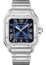 Cartier Santos de Cartier Large Blue Dial on Bracelet WSSA0071 Complete 2024