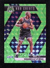 2024-25 Mosaic NBA Greats Fluorescent Green Prizm 6/10 Shaquille O'Neal HOF k4s