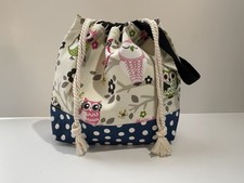 Project Bag Knitting Crochet Handmade Drawstring Storage Handbag Tote Wristlet