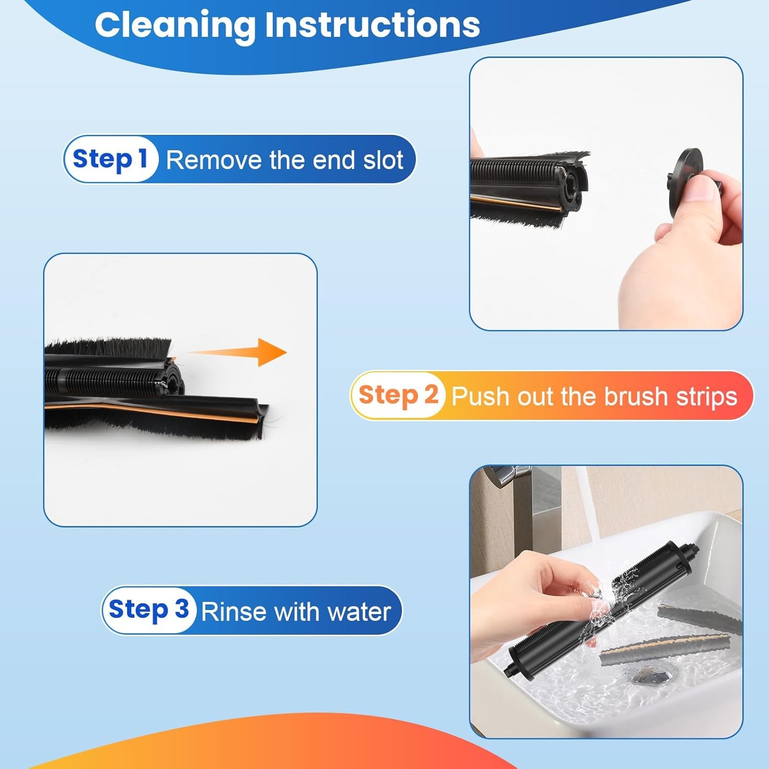 TriCut Brush for Dreame X40 Ultra/X30 Ultra/L40 Ultra/L30 Ultra/L20... 