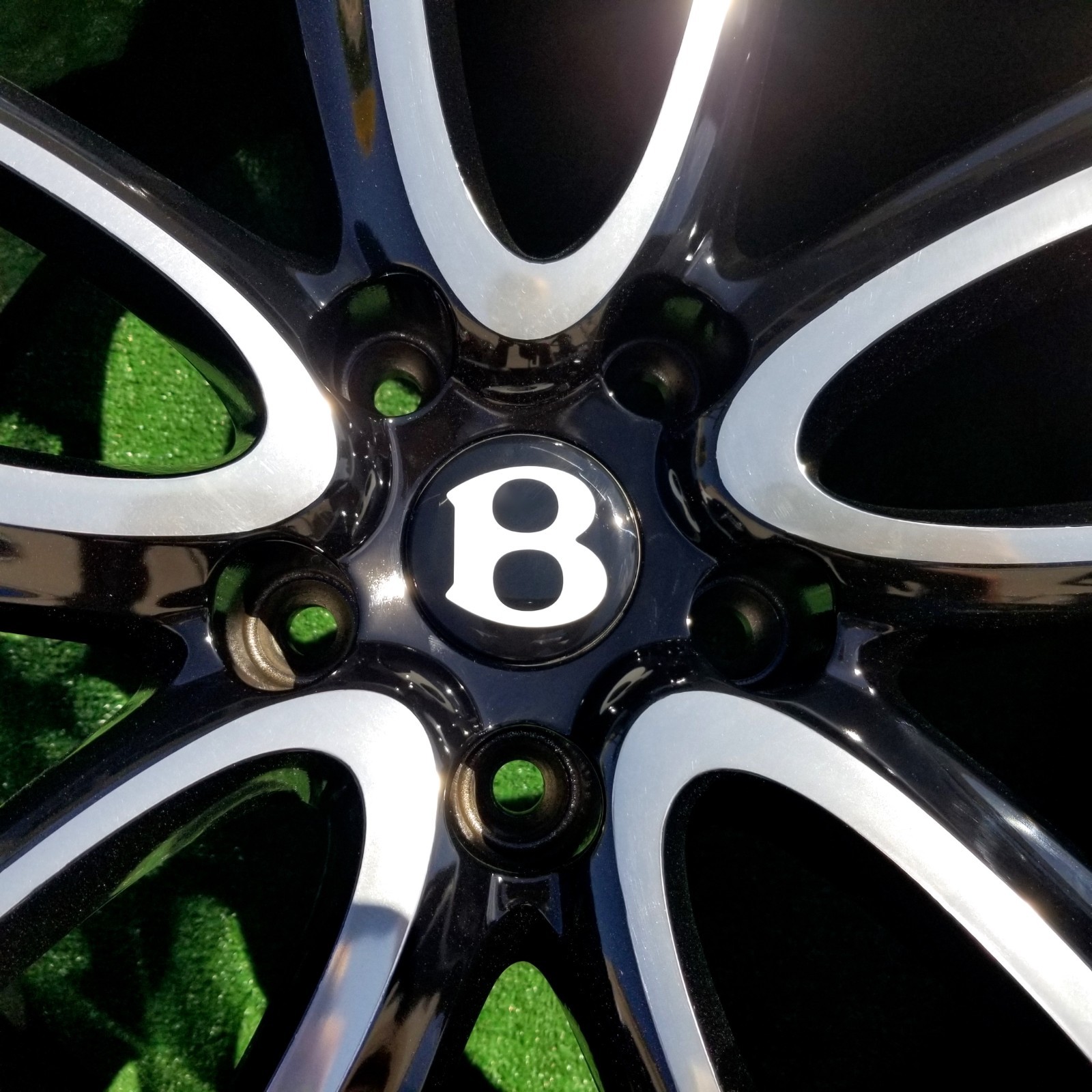 PERFECT Factory Bentley Continental Wheels New Tires 22 inch Black Silver GT OEM