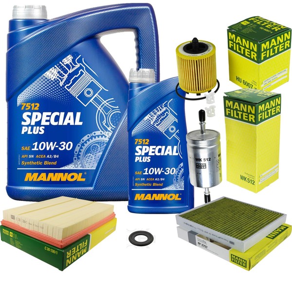 Inspektionspaket 6L Mannol Special Plus 10W-30 FüR Opel Astra G Cabriolet 2.2-image
