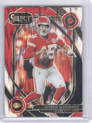 2024 Panini Select #223 Patrick Mahomes II Black & Red Prizm Shock Chiefs