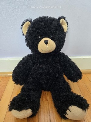 Build A Bear Black Bear Plush 16'' Shaggy Fur Retired Stuffed Animal