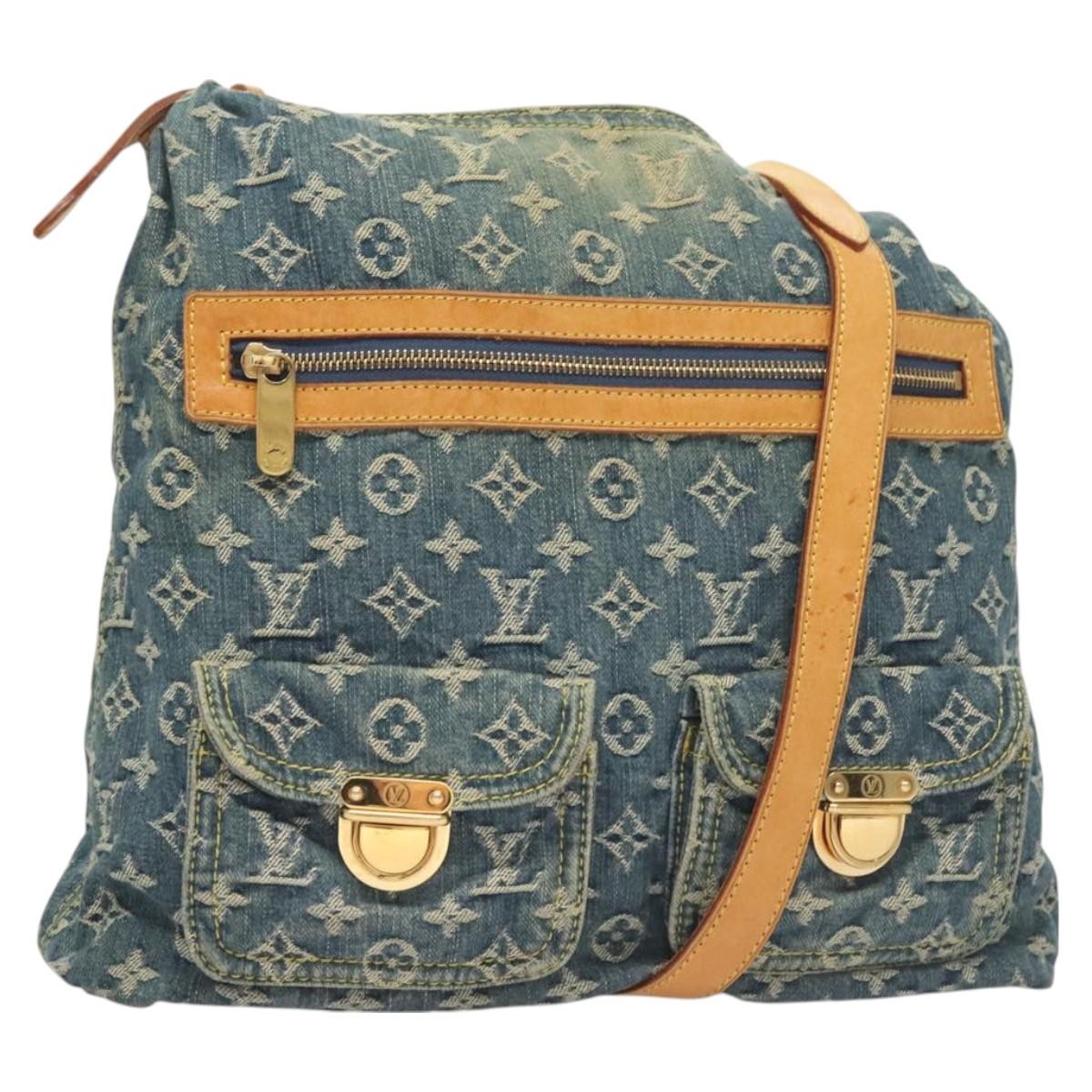 LOUIS VUITTON Monogram Denim Buggy GM Shoulder Bag Blue M95048 LV - Main Image