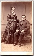 Antique CDV Circa 1870s Child's Husband Wife Couple Ishpeming MI