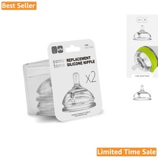 Quality Silicone Replacement Nipples - 2 Count, Fast Flow, 6 , Anti-Colic