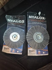 Pack Of 2 Dico Products 4" Nyalox Wheel Brush 80Grit (Gray)
