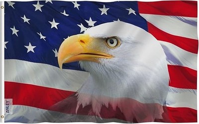  3x5 Feet US National Bald Eagle Decorative Flag-Polyester with Brass Grommets