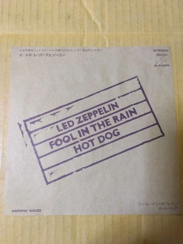 Japanese press 7inch!!!   LED ZEPPELIN   FOOL IN THE RAIN / HOT DOG