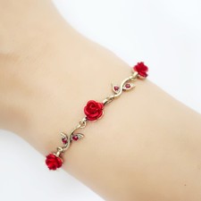 Flower Chain Bracelet Charm Braclets Rose Charms Bracelets