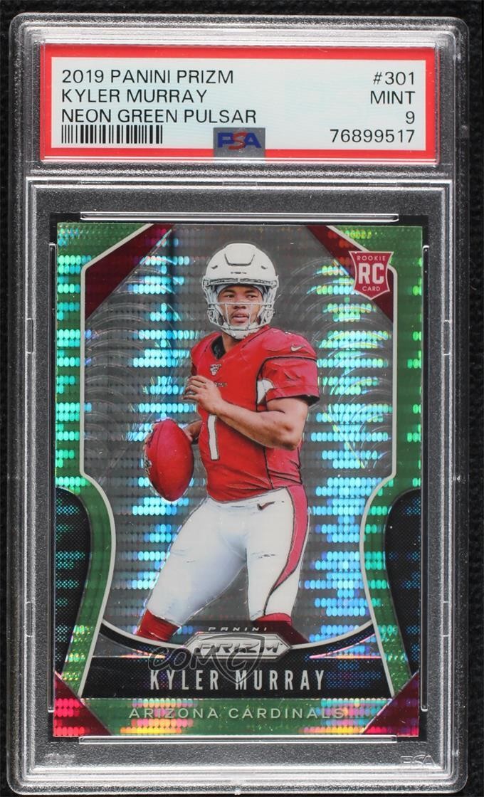 2019 Prizm Rookies Neon Green Pulsar Kyler Murray #301 PSA 9 MINT Rookie RC 17a5