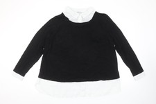 Schwarze Basic-Bluse Damen UK-Gr&ouml;&szlig;e 20 von Evans