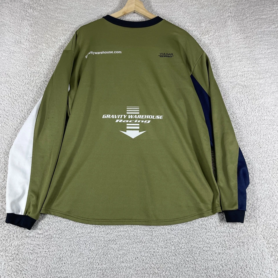 Camiseta deportiva de motocross vintage para hombre grande* verde bloque de color patín Y2K MTX carreras Foto 2 de 4