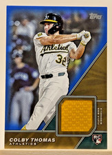 2026 Topps Colby Thomas MLB Blue 19/150 Jersey Relic Rookie MLM-CT Athletics A’s