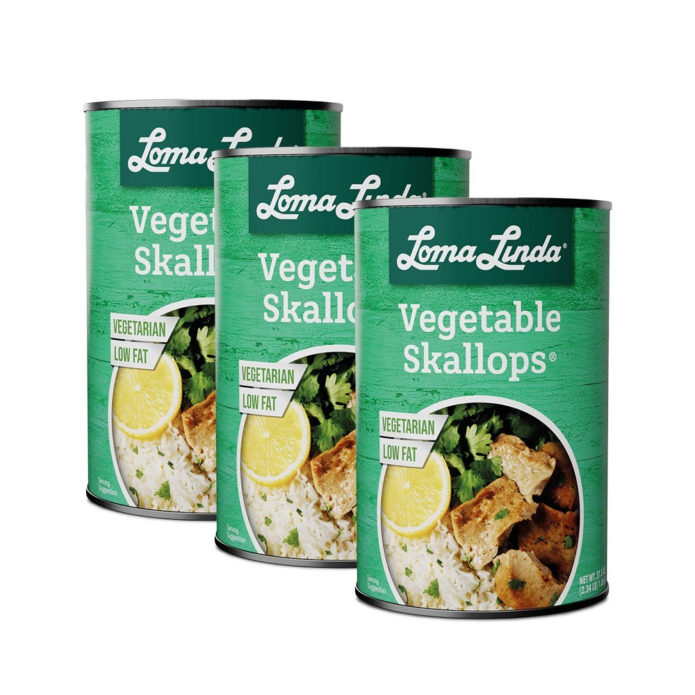 Loma Linda - Vegetable Skallops (37.5 oz.) - Vegetarian - (3 Pack)