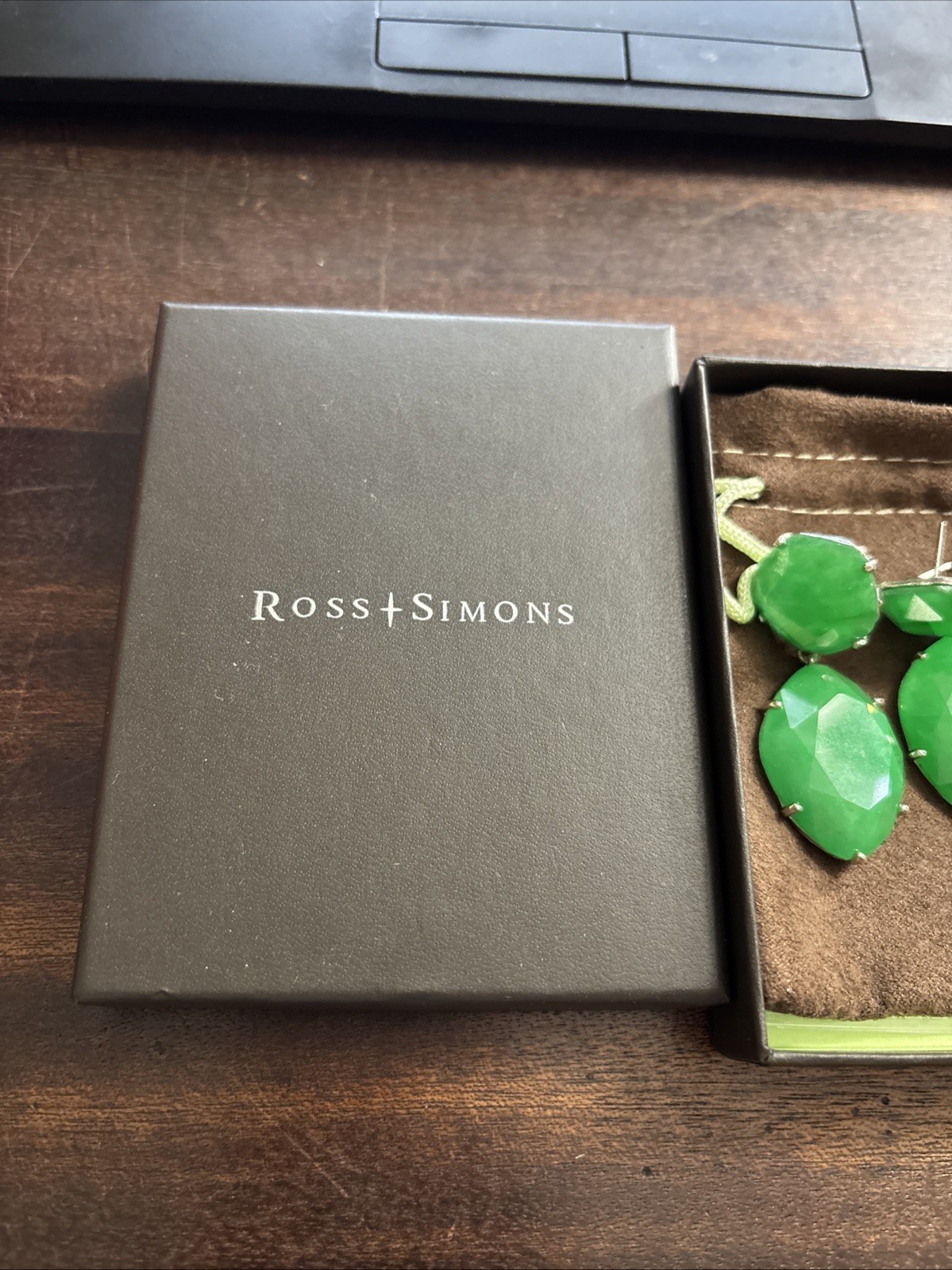 Ross Simons earrings Drop Dangle Statement; Jade … - image 2