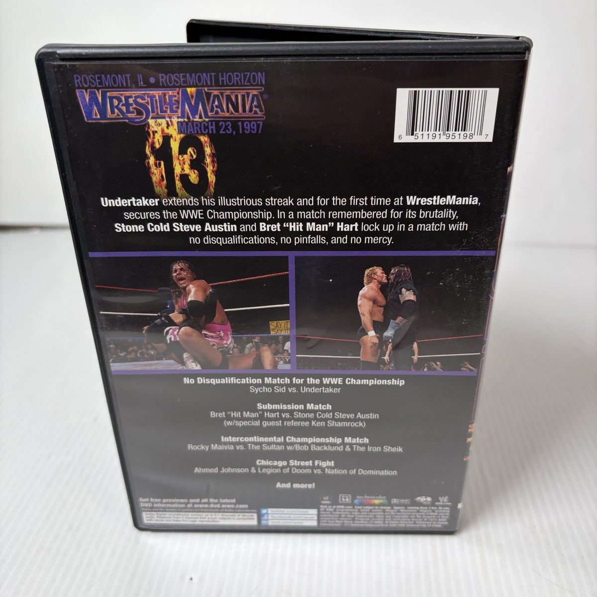 WWE WrestleMania 13 DVD 1997 Undertaker Stone Cold Steve Austin