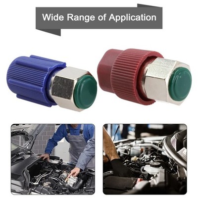 1 Set Retrofit 1/4 SAE A/C Conversion Adapter R12 auf R134a High/Low AC Fitting