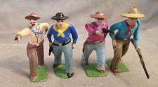 VTG Britains American Western Cowboys Rifles Pistols Lead Metal 54mm Lot of 4