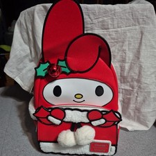 Loungefly Sanrio My Melody Christmas Holiday Mini Backpack NWT Jingle Bell Red