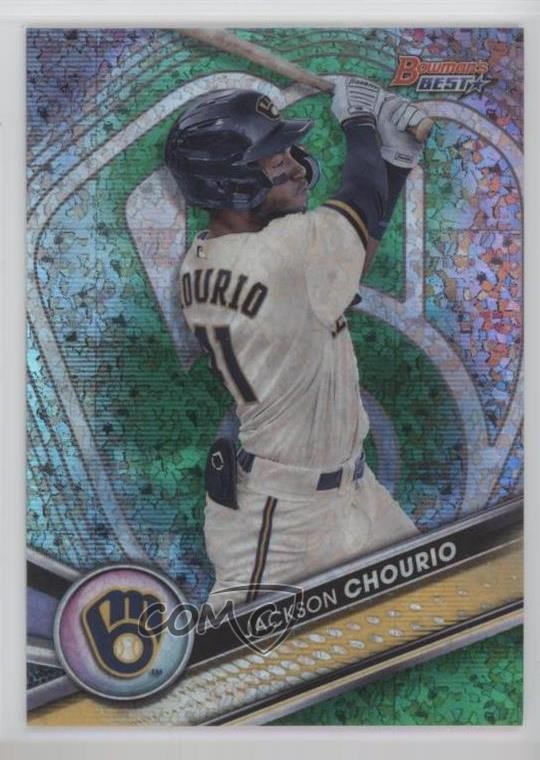2022 Bowman's Best Green Mini-Diamond Refractor 90/99 Jackson Chourio #TP-19 b4d
