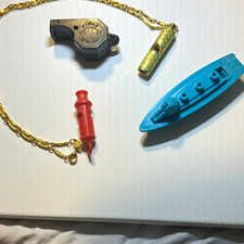 Vintage whistle lot metal and plastic McDonal...