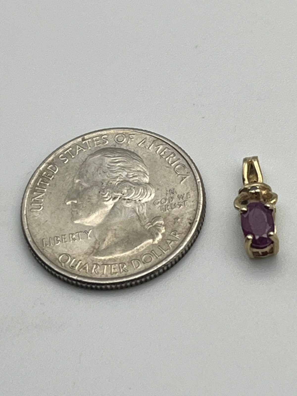 10K Solid Yellow Gold Oval Cut Ruby & Natural Dia… - image 8