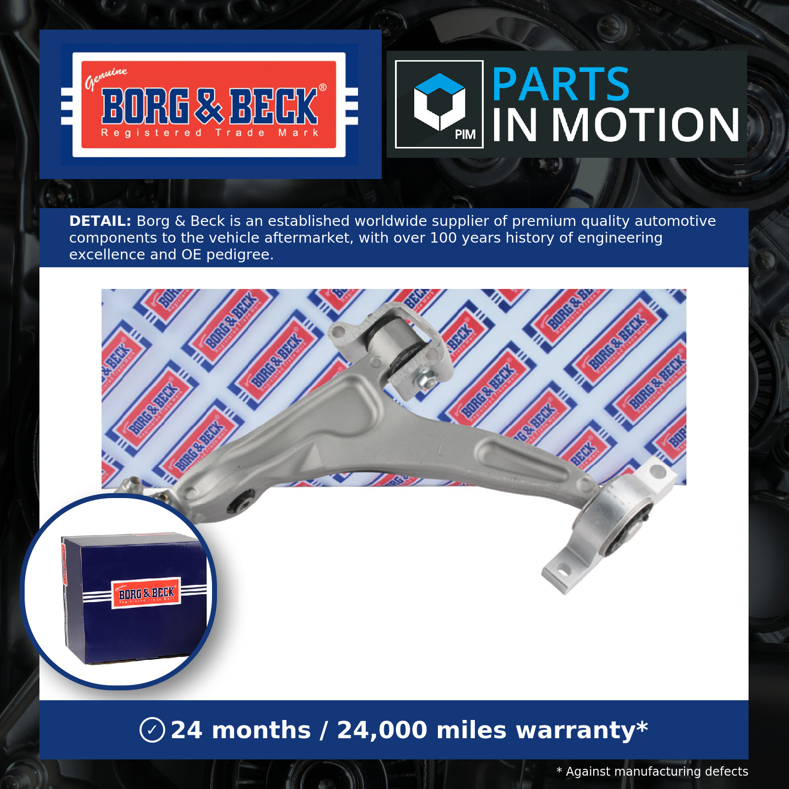 Wishbone / Suspension Arm fits VOLVO V60 Mk2 2.0 Front Lower, Left 2018 on B&B