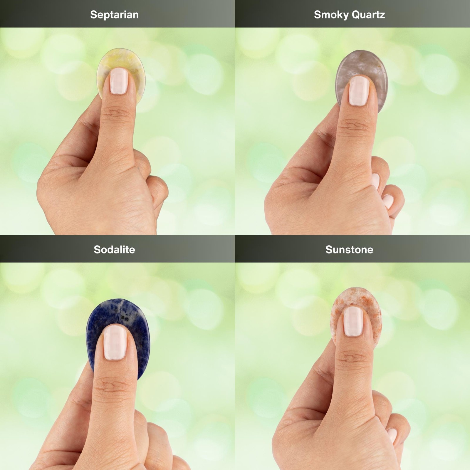 Worry Stones, Healing Crystals for Anxiety Relief, Meditation, Large Selection