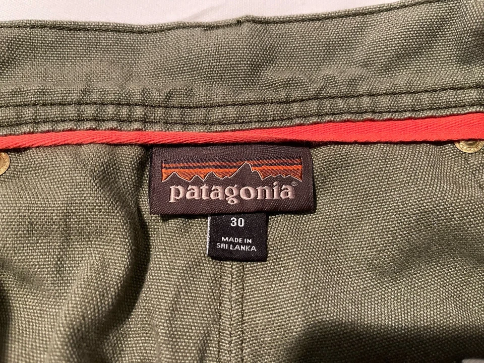 Pantalones de trabajo Patagonia Iron Forge cáñamo para hombre 30 lona verde doble rodilla 55780 Foto 2 de 4