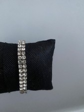 Double Diamond Bracelet White Gold Diamond Test Pass VVS1/D Lab-Created