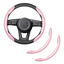 2-piece Steering Wheel Cover Carbon Fiber Segmented Steering Wheel Pink