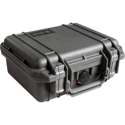 Pelican 1200 Watertight Mini-S Hard Case with Foam Insert - Black