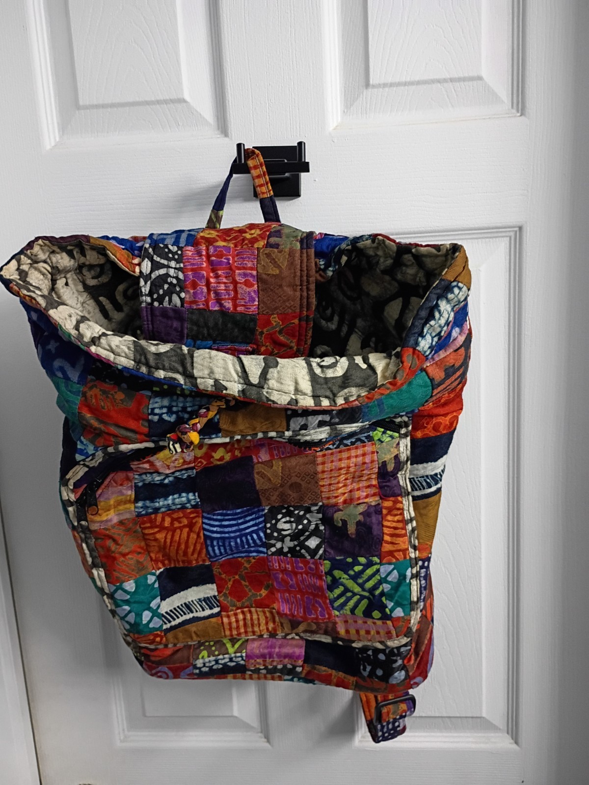 Boho Reversible Patchwork Backpack - image 1