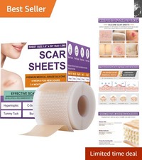 Reusable Silicone Scar Tape 1.5m - Gentle, Effective Keloid and Surgery Healing