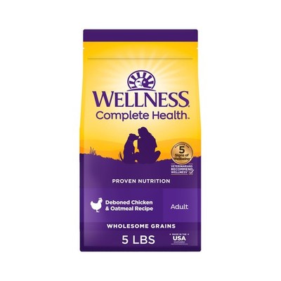 Wellness Complete Health Adult Dry Dog 5 Pound (Pack of 1), Chicken & Oatmeal