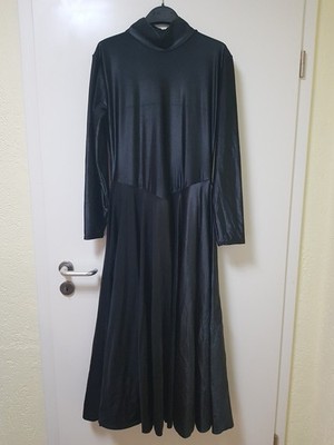 Lycra Spandex Body-Kleid schwarz glänzend   Größe XL