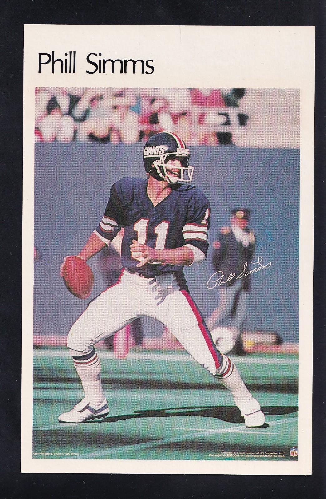 1978 Phil Simms New York Giants Marketcom Football Photocard #49 NM