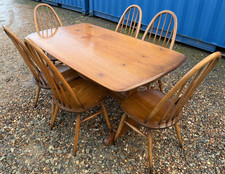 Vintage Ercol Dining Table & 6 Quaker Chairs Retro FREE GB DELIVERY 🚚🚚🚚🚚🚚🚚