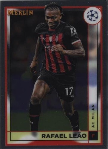 2022-23 Topps Finest UCC AC Milan Rafael Leao Auto Neon Green Wave
