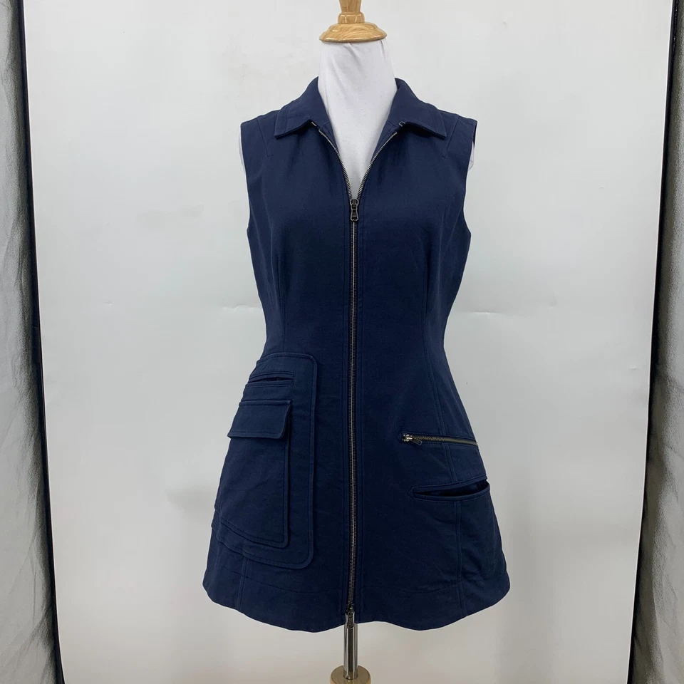 Mini Vestido Pearl by Lela Rose para Mujer 2 Bolsillos con Cremallera Sin Mangas Cuello Grueso Foto 2 de 4