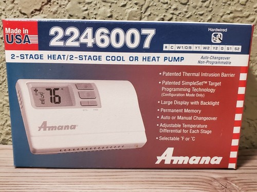 NOS Amana 2246007 2-Stage Heat/ 2-Stage Cool or Heat Pump Thermostat
