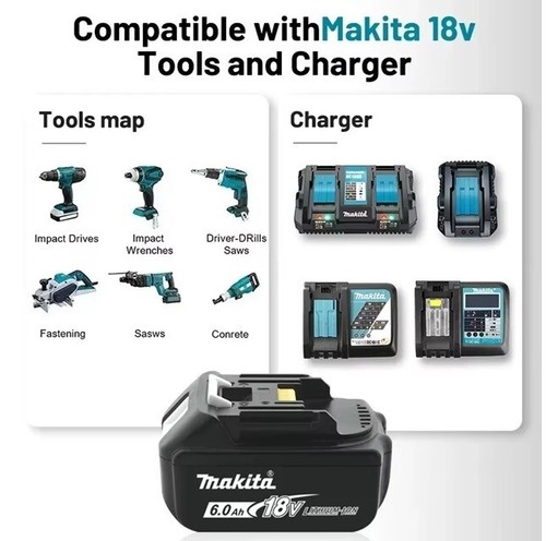 Makita BL 1860B 18v 6.0ah Battery Lithium-ion Rechargeable Indicator LED Light - Picture 5 of 11